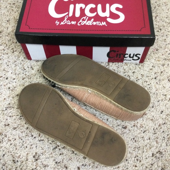 Sam Edelman Bundle Circus Rose Gold & Ivory Espadrilles Flat Shoes Size 9 - Picture 7 of 7